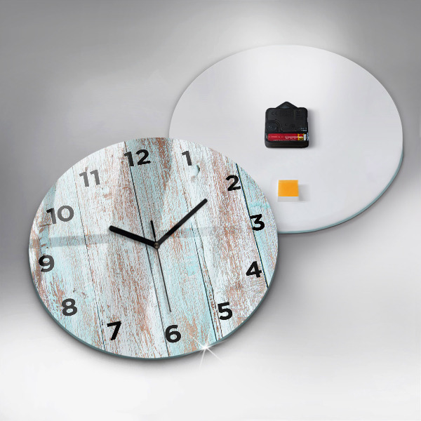 Horloge ronde Bois pastel