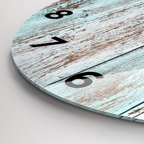 Horloge ronde Bois pastel