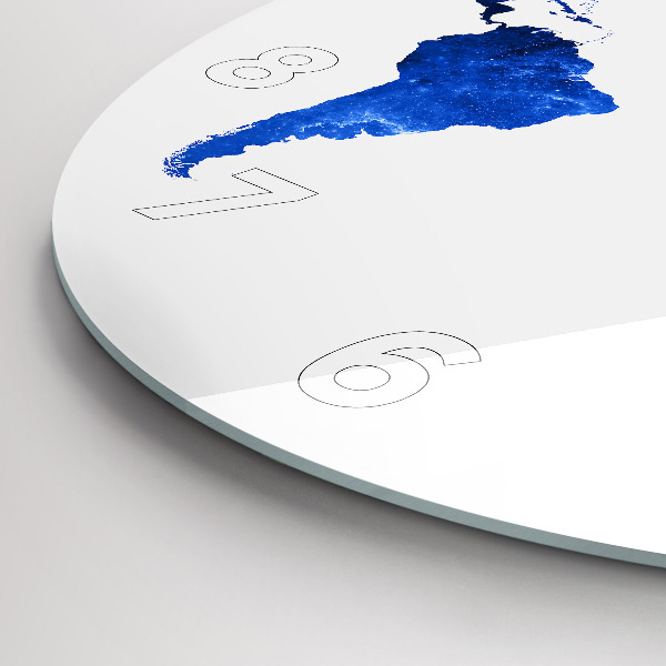 Horloge ronde Carte du monde spatial