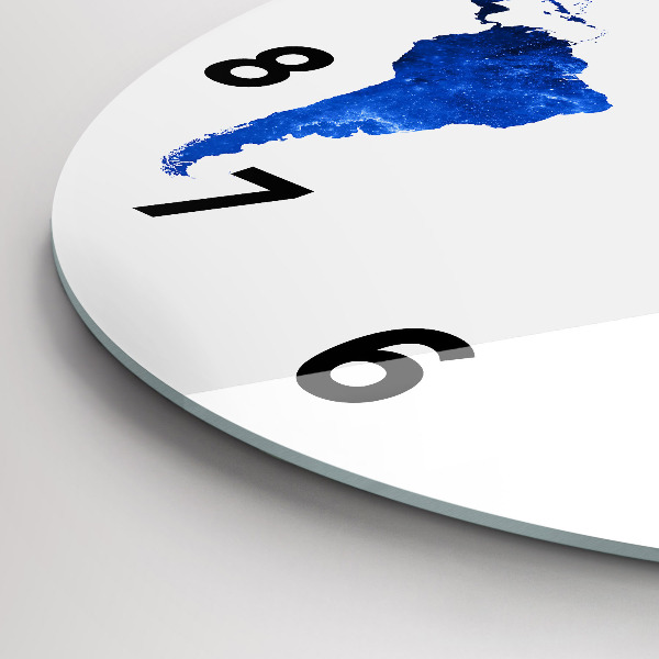 Horloge ronde Carte du monde spatial