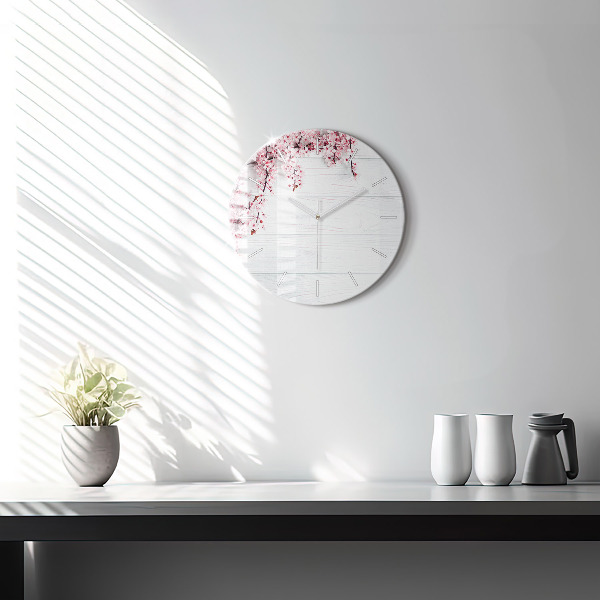 Horloge ronde Fleurs de printemps
