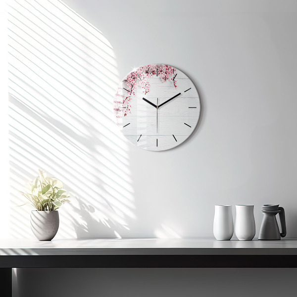 Horloge ronde Fleurs de printemps