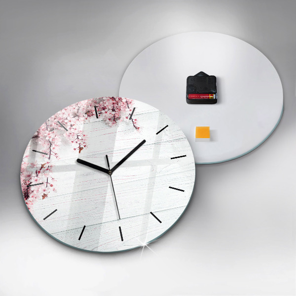 Horloge ronde Fleurs de printemps