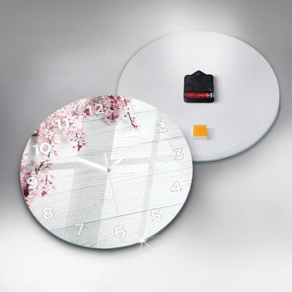 Horloge ronde Fleurs de printemps