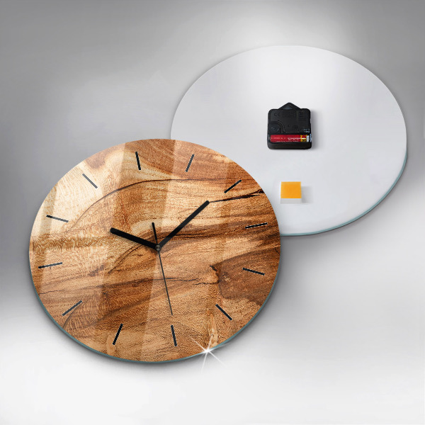 Horloge ronde Texture du bois