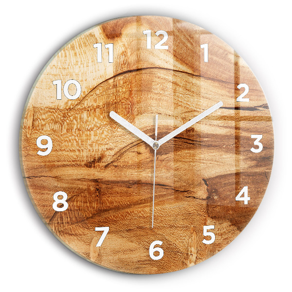 Horloge ronde Texture du bois
