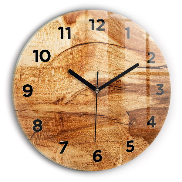 Horloge ronde Texture du bois
