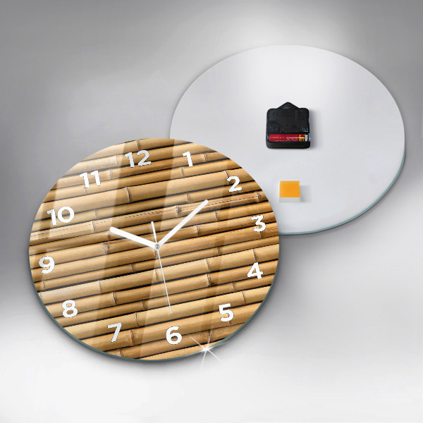 Horloge ronde bâtons de bambou