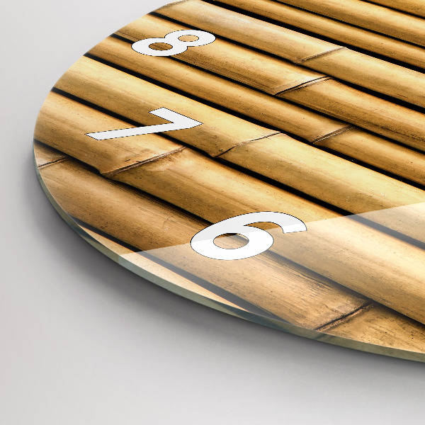 Horloge ronde bâtons de bambou