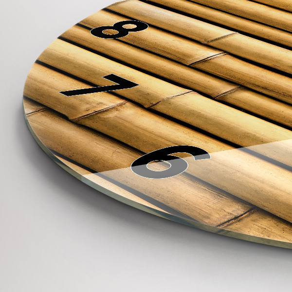 Horloge ronde bâtons de bambou