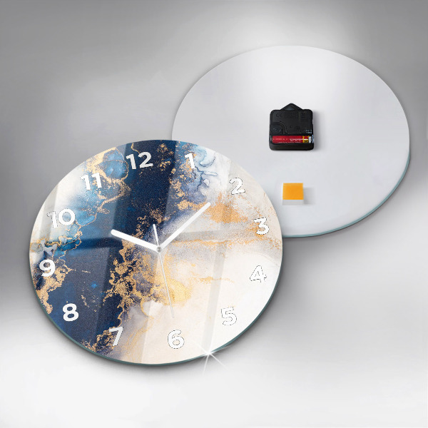 Horloge ronde Motif en marbre
