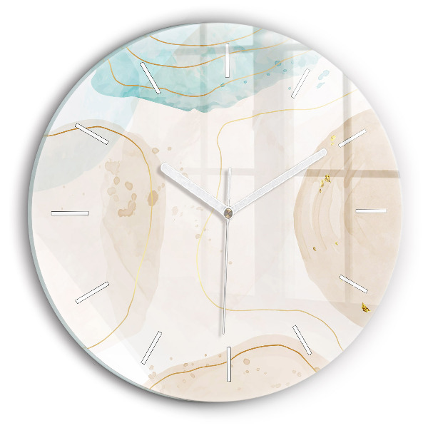 Horloge ronde 'Taches d''aquarelle'