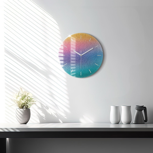 Horloge ronde Motif dégradé