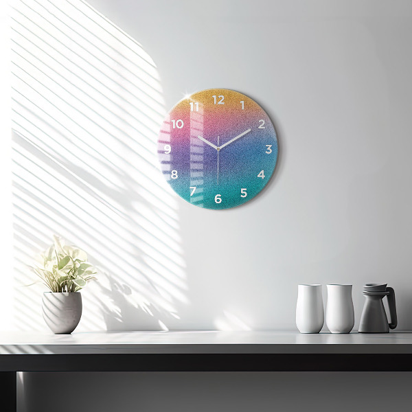 Horloge ronde Motif dégradé