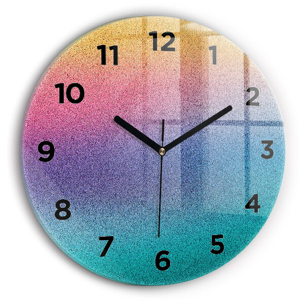 Horloge ronde Motif dégradé