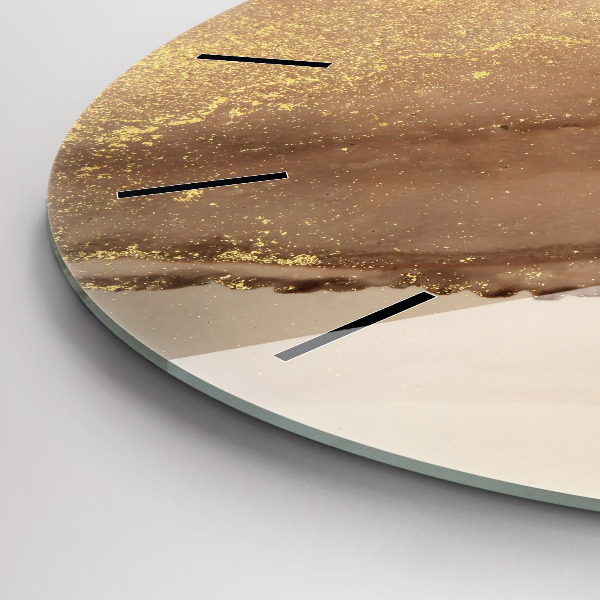 Pendule murale ronde Art moderne beige