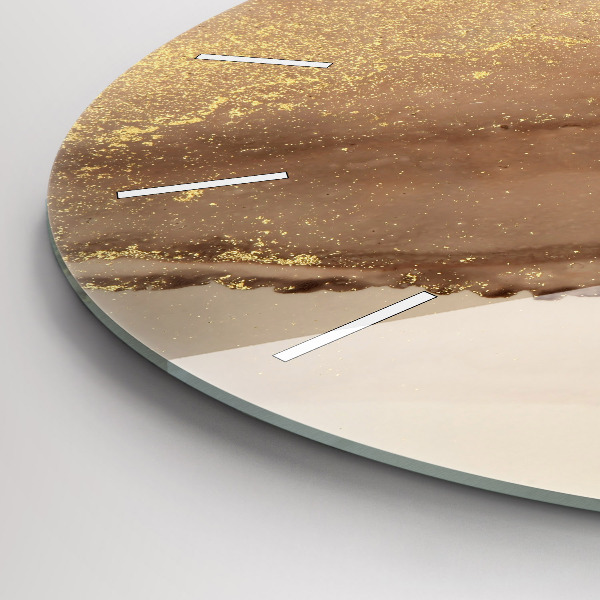 Pendule murale ronde Art moderne beige