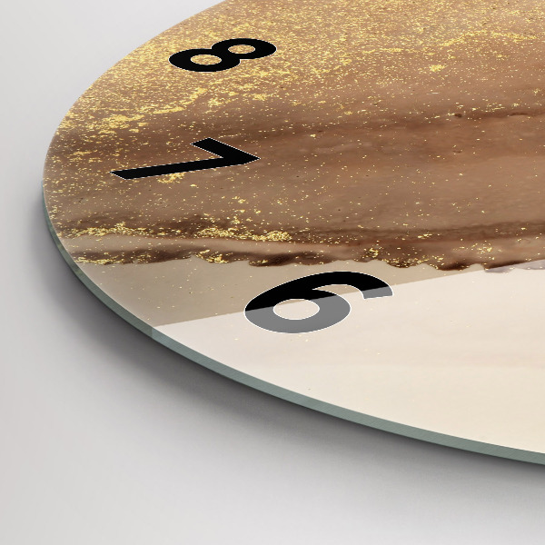 Pendule murale ronde Art moderne beige