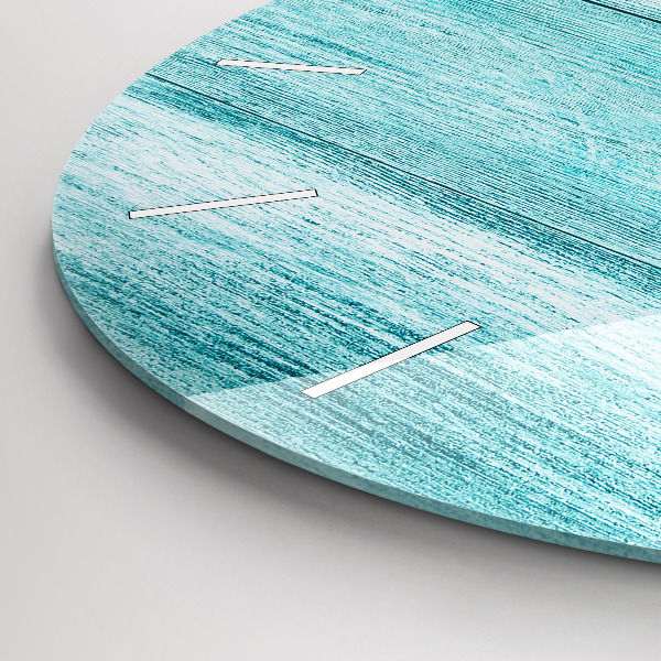 Pendule murale ronde Vieux bois bleu