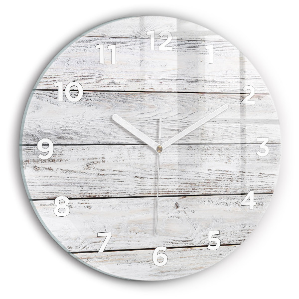 Pendule murale ronde planches peintes