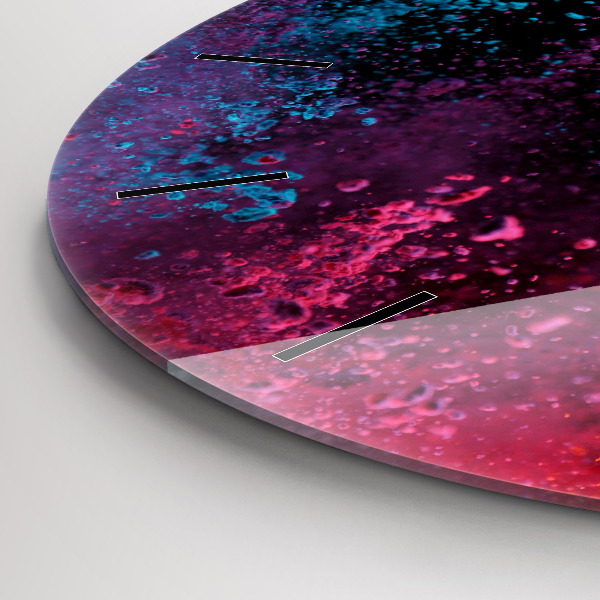 Pendule murale ronde Explosion de couleurs