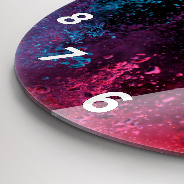 Pendule murale ronde Explosion de couleurs