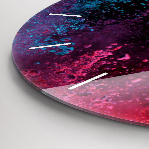 Pendule murale ronde Explosion de couleurs