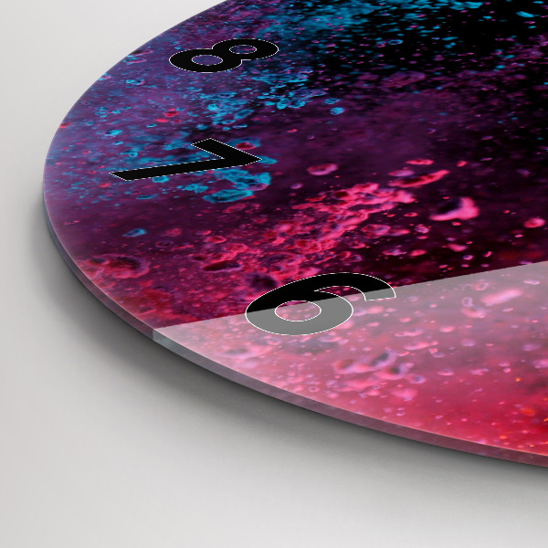 Pendule murale ronde Explosion de couleurs