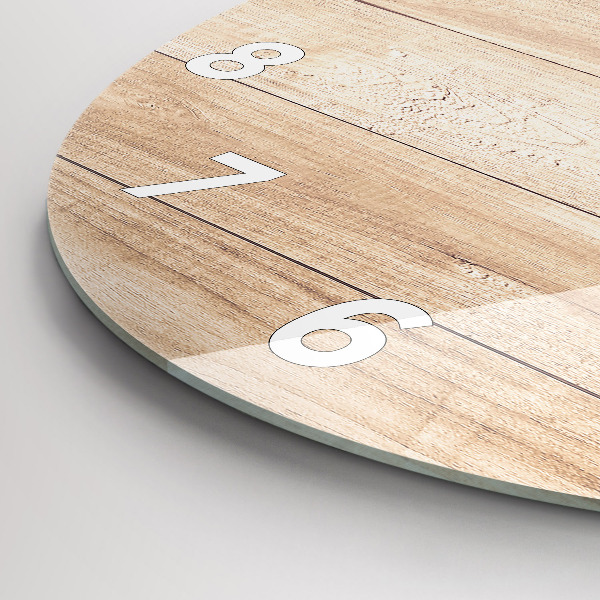 Pendule murale ronde Texture bois