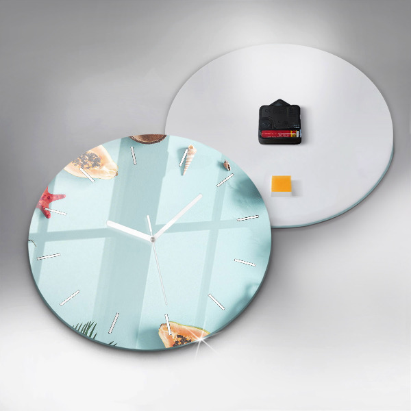 Pendule murale ronde 'Composition d''été'