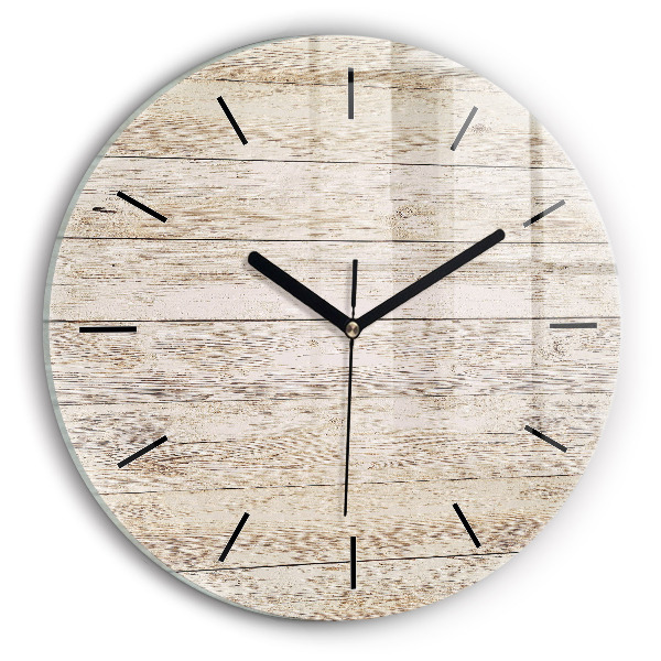 Pendule murale ronde Panneaux en bois