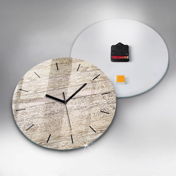 Pendule murale ronde Panneaux en bois
