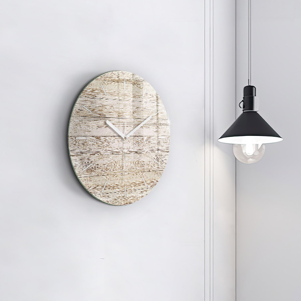 Pendule murale ronde Panneaux en bois