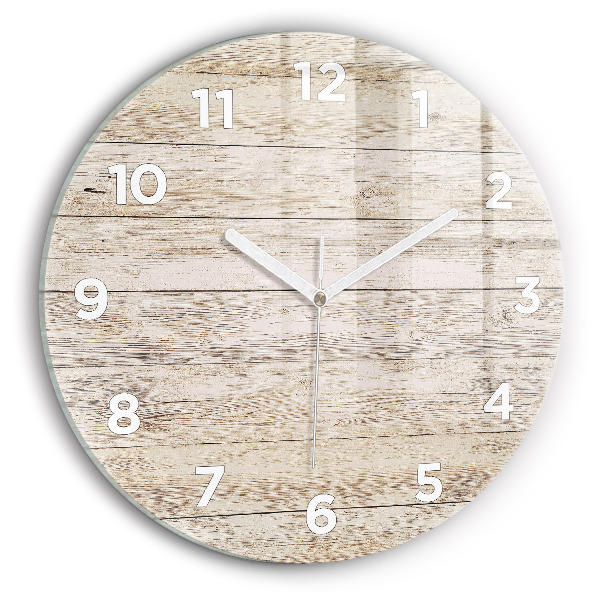 Pendule murale ronde Panneaux en bois