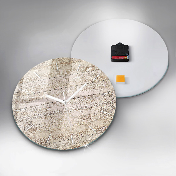 Pendule murale ronde Panneaux en bois