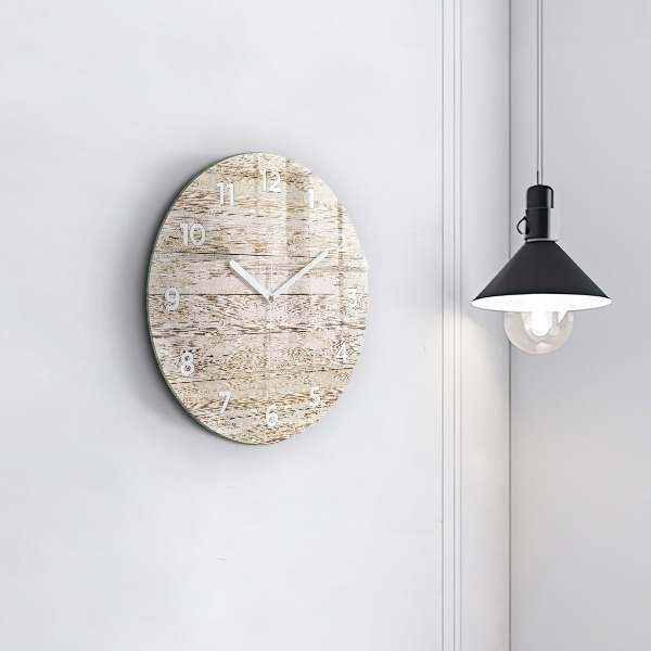Pendule murale ronde Panneaux en bois