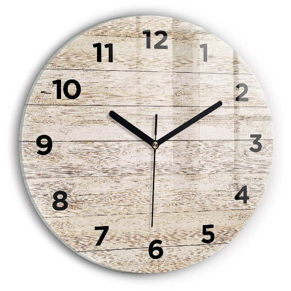 Pendule murale ronde Panneaux en bois