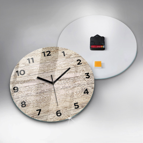 Pendule murale ronde Panneaux en bois