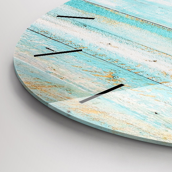 Horloge ronde Tableaux bleus