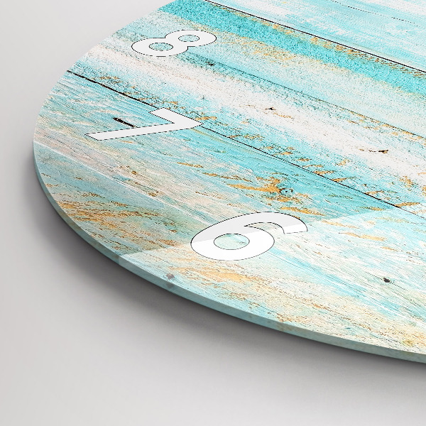 Horloge ronde Tableaux bleus