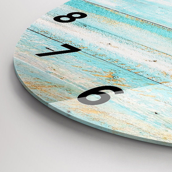 Horloge ronde Tableaux bleus