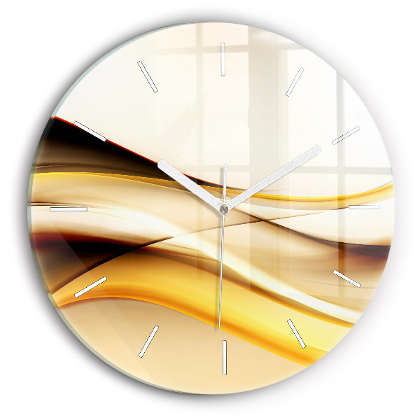 Horloge ronde Vague abstraite