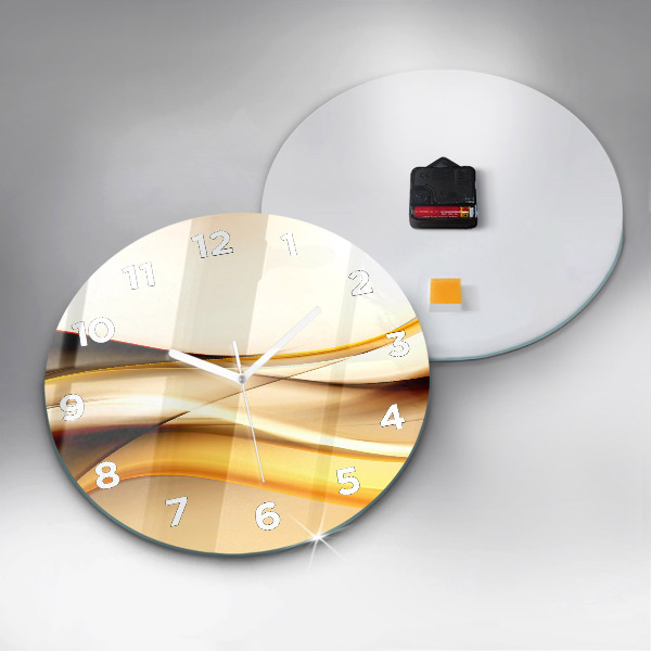 Horloge ronde Vague abstraite