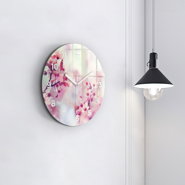 Horloge ronde Fleurs de printemps