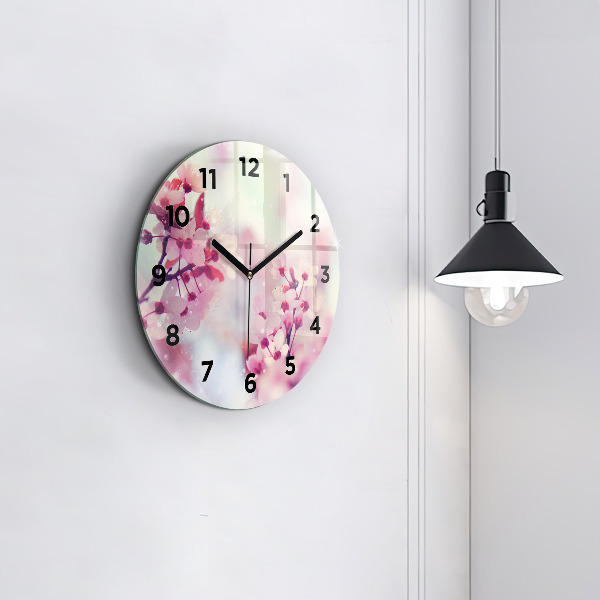 Horloge ronde Fleurs de printemps