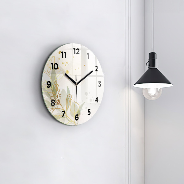 Horloge ronde Abstraction pastel