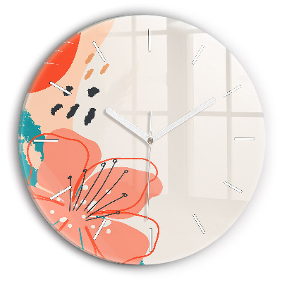 Horloge ronde plantes hawaïennes