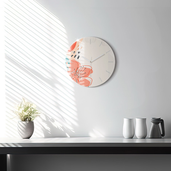 Horloge ronde plantes hawaïennes