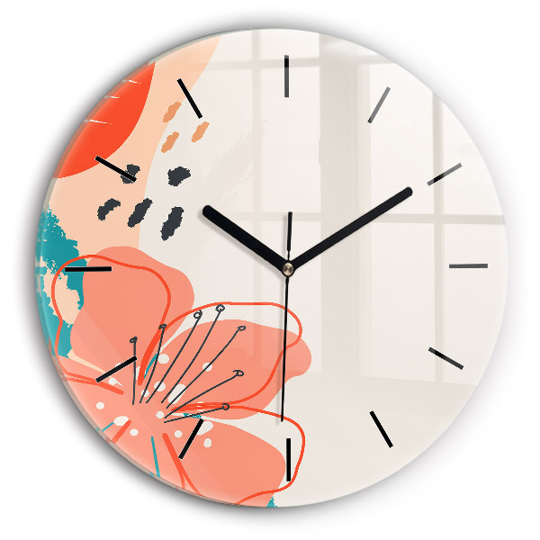 Horloge ronde plantes hawaïennes