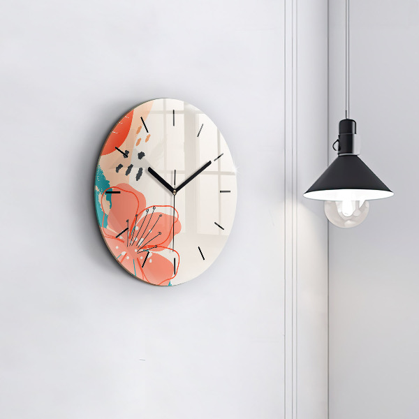 Horloge ronde plantes hawaïennes
